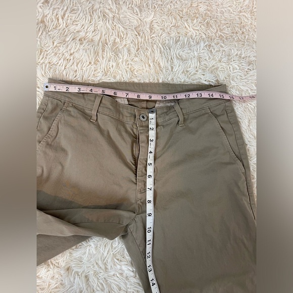 Adriano Goldschmied Pants Mens 32Rx28 Lux Khaki tailored trainers Straight Leg - Picture 2 of 8